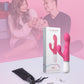 Vibrador de conejo PulsePetal con eje giratorio, controlado por app