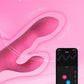 Vibrador de conejo PulsePetal con eje giratorio, controlado por app
