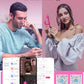 Vibrador de conejo PulsePetal con eje giratorio, controlado por app