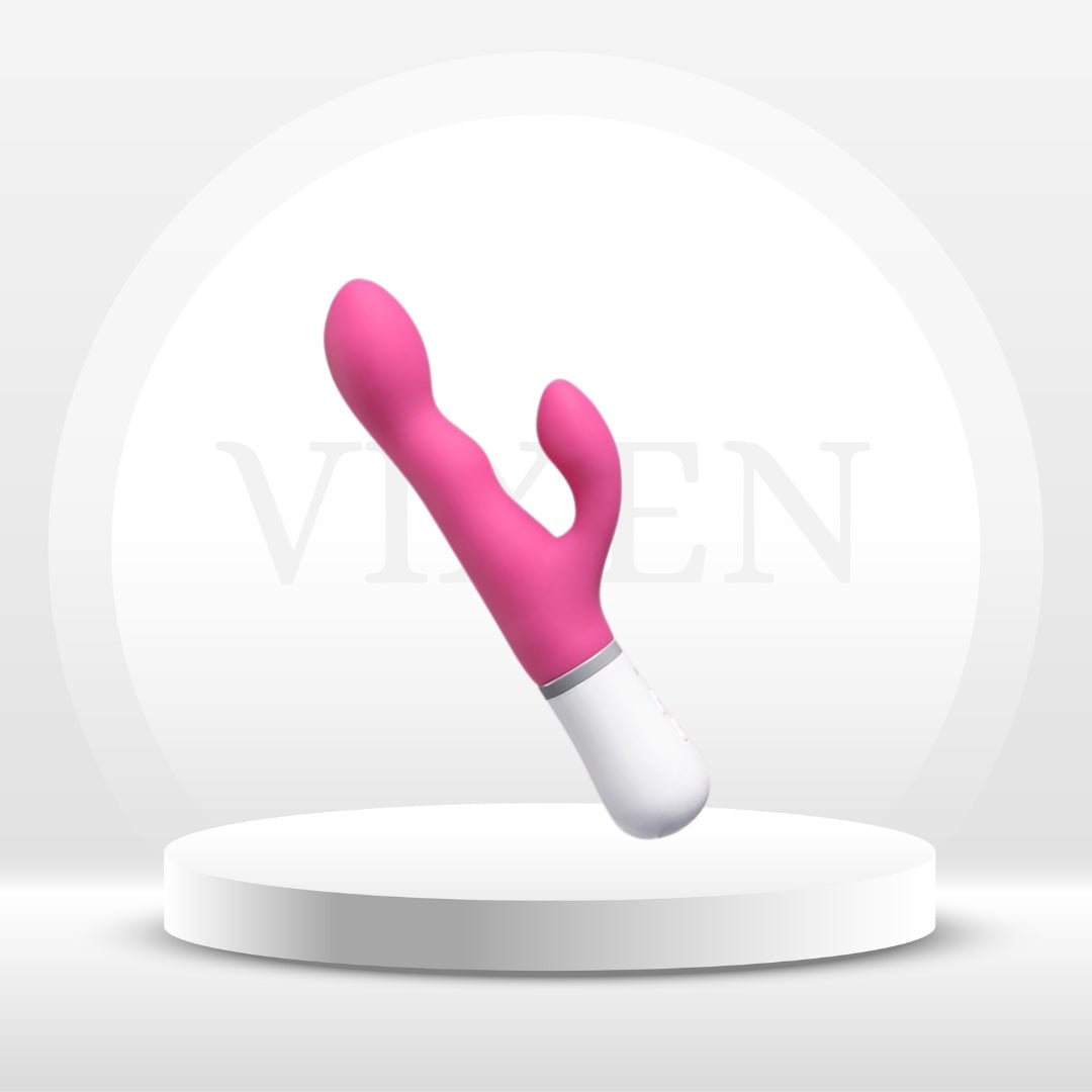 Vibrador de conejo PulsePetal con eje giratorio, controlado por app