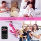 Vibrador de conejo PulsePetal con eje giratorio, controlado por app