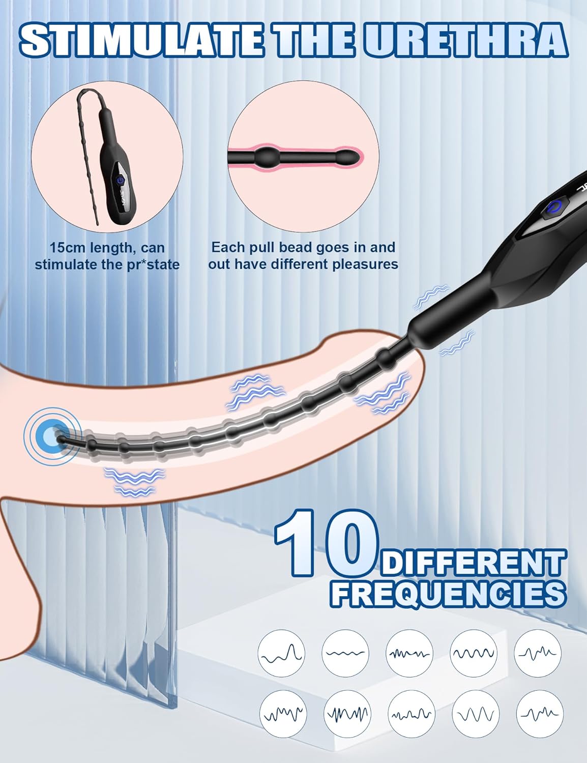 Vibrador uretral y anal PulseRod