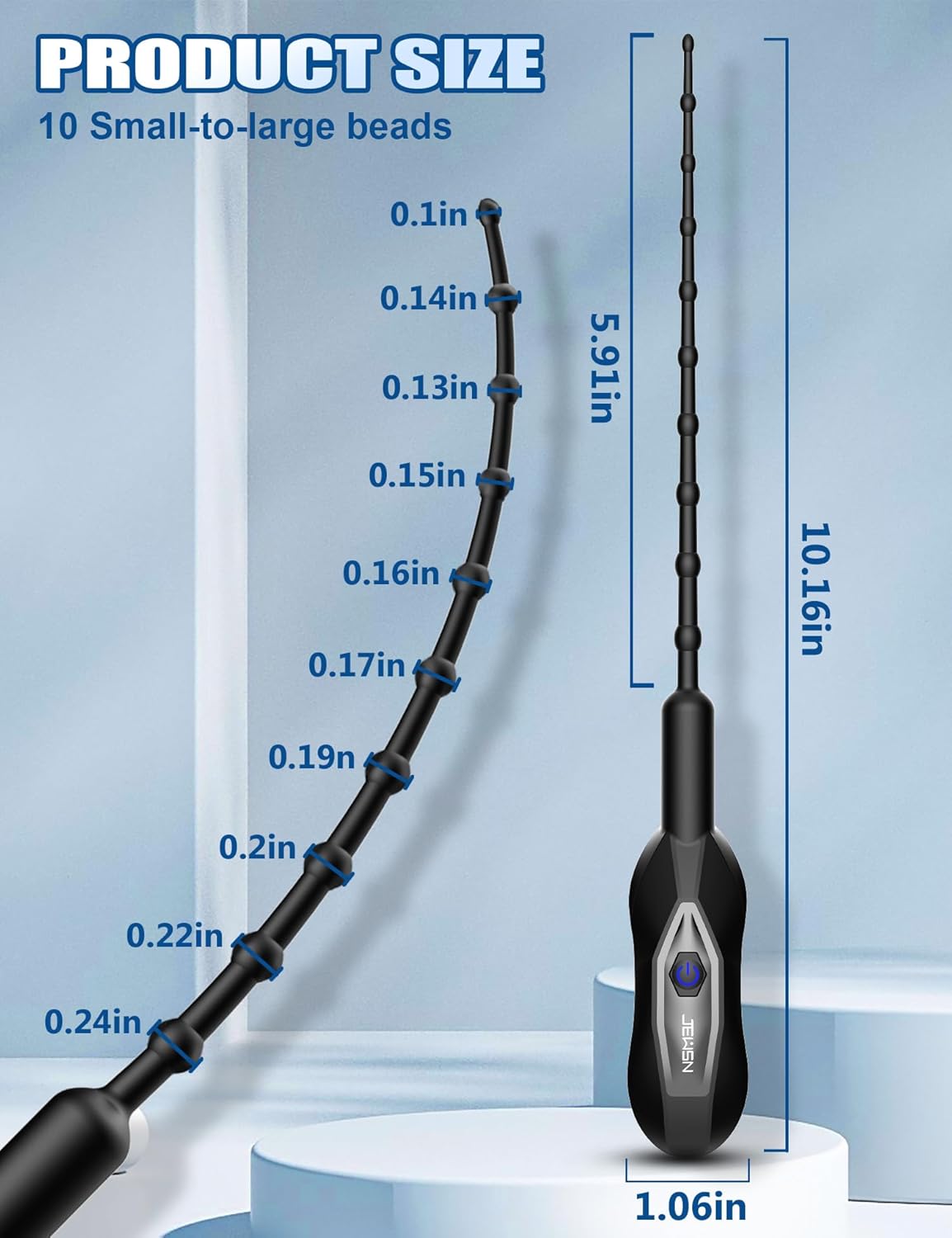 Vibrador uretral y anal PulseRod