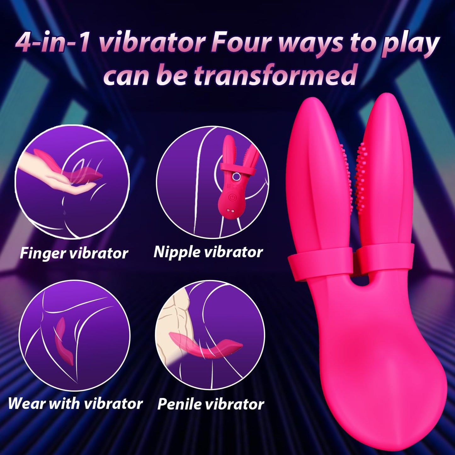 Vibromasseur à doigt PulseShift 4Play
