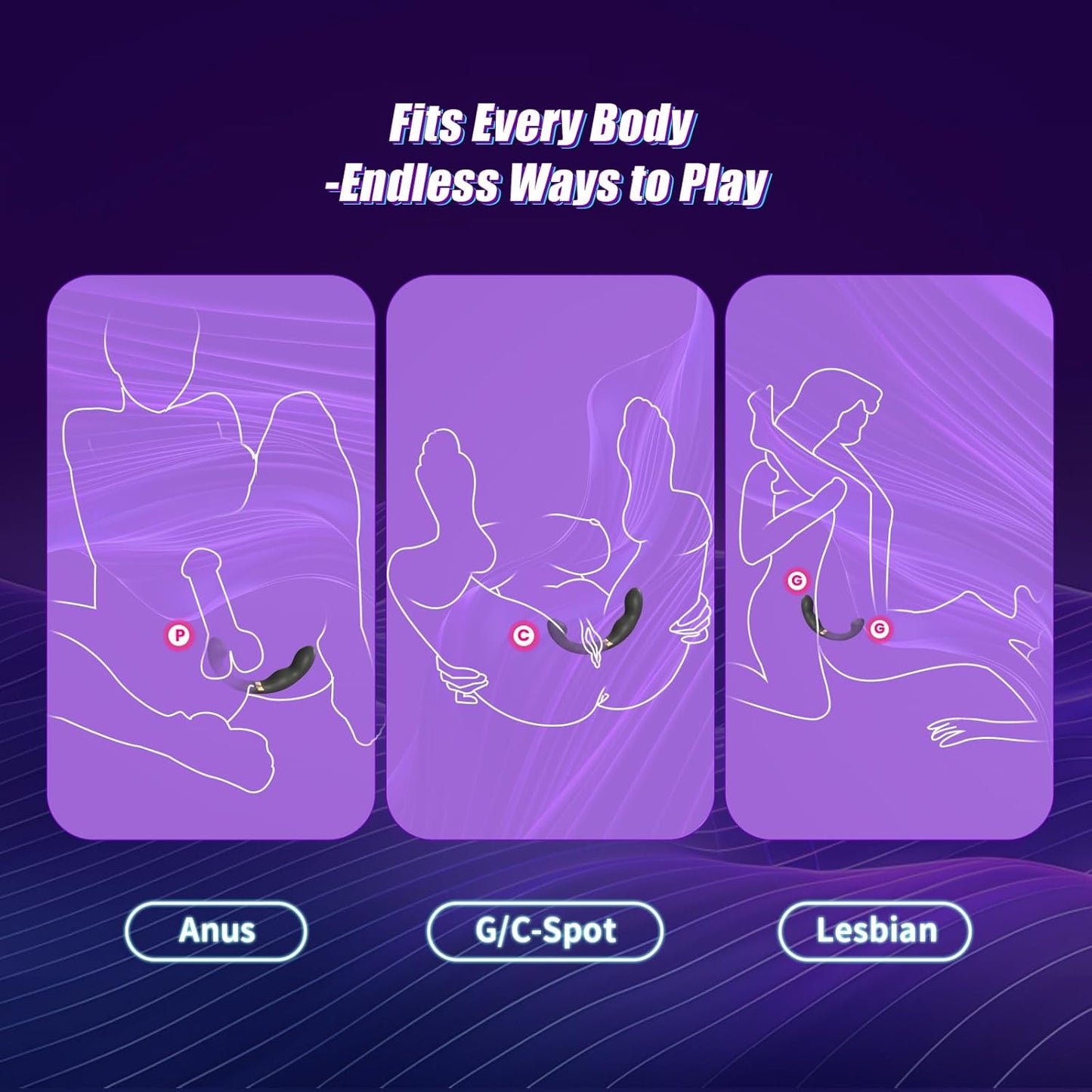 Vibrador de doble extremo PulseSplit Tapping