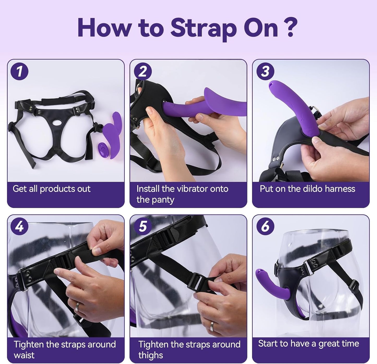 Dildo con vibrador tipo arnés PulseStrap Pegging