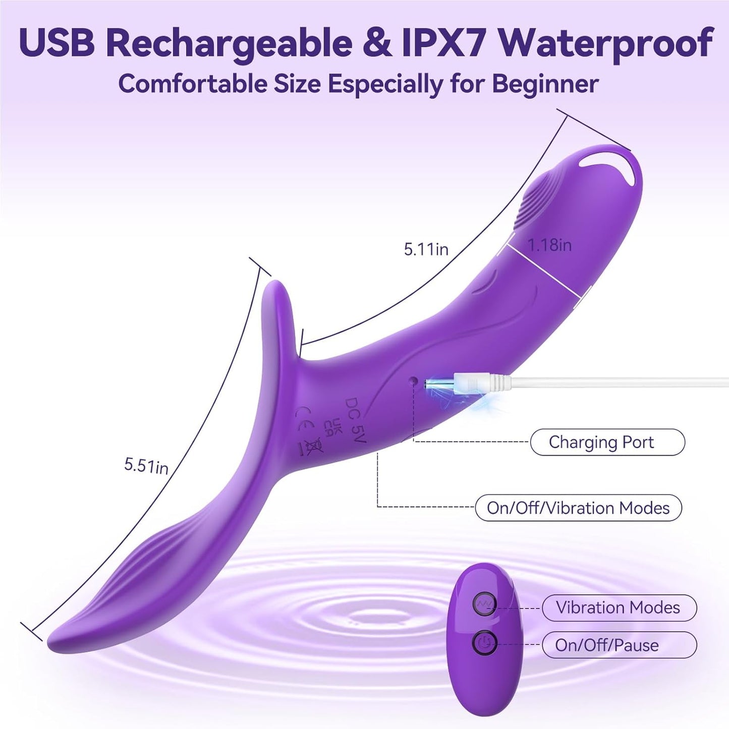 Dildo con vibrador tipo arnés PulseStrap Pegging