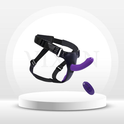 Dildo con vibrador tipo arnés PulseStrap Pegging