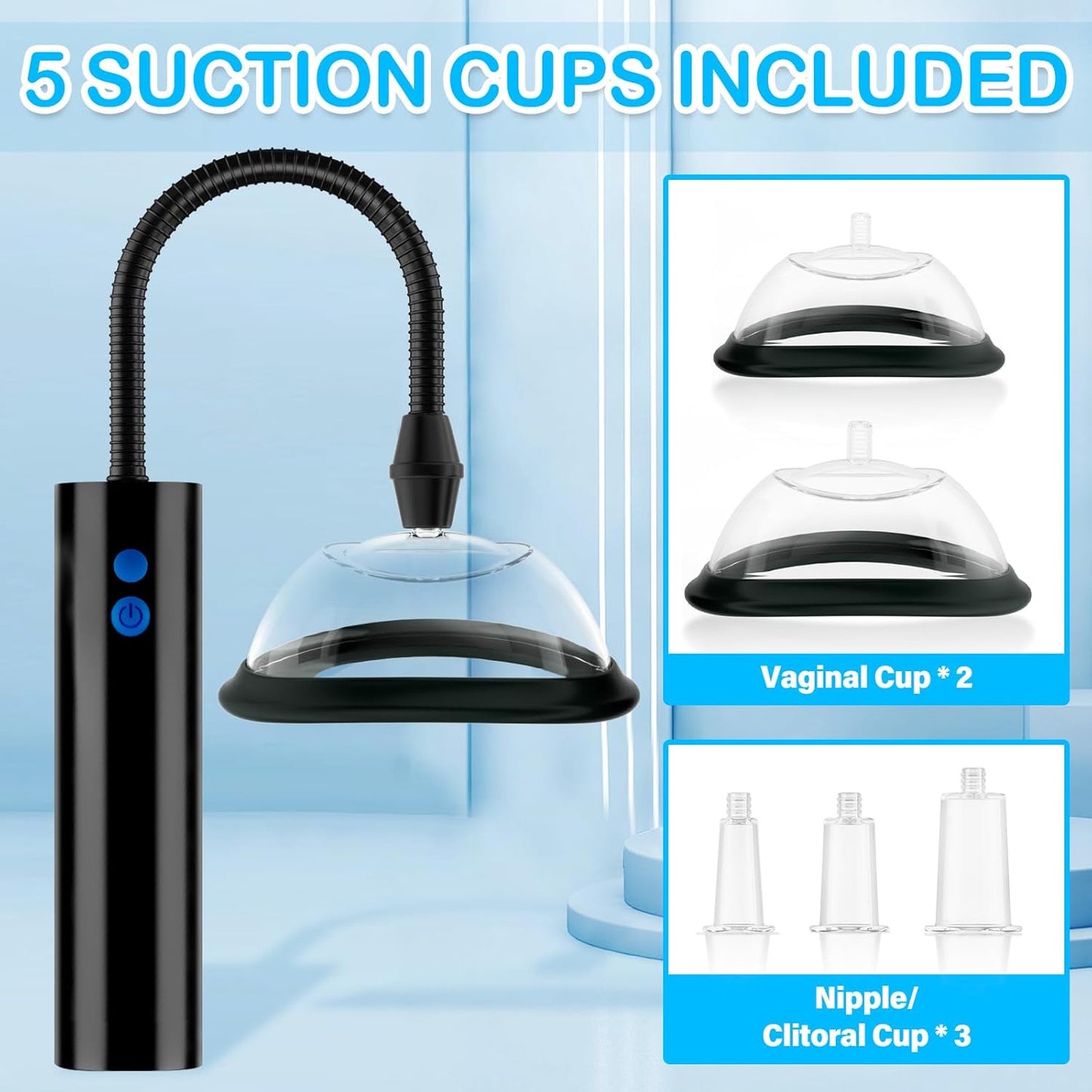 Kit de bomba de succión para clítoris y pezones PulseSuction