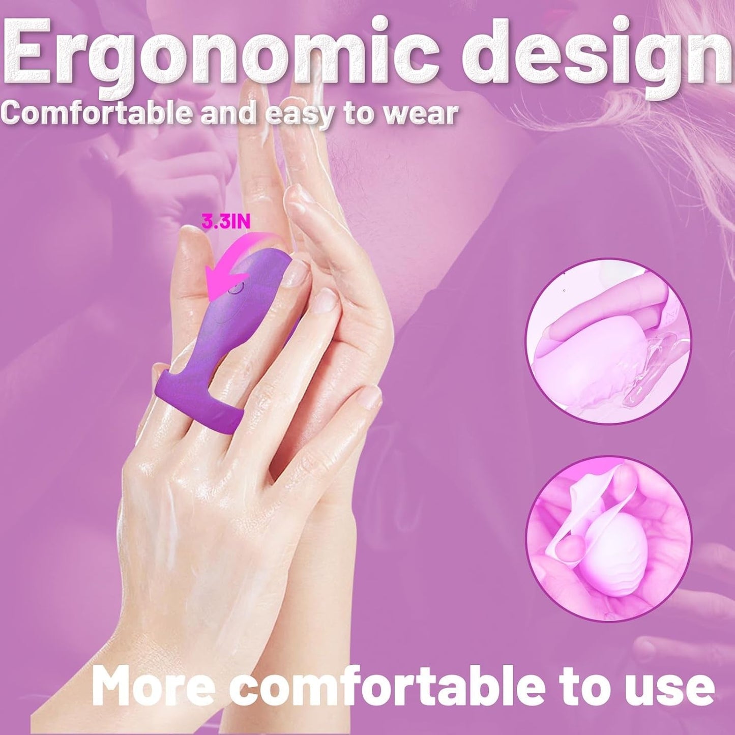 Vibrador de dedo PulseTouch de 10 velocidades