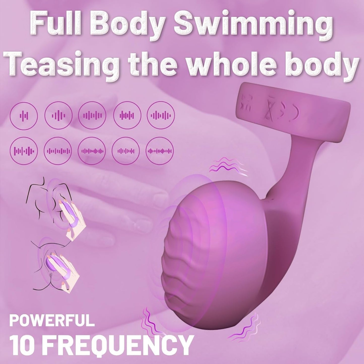 Vibrador de dedo PulseTouch de 10 velocidades