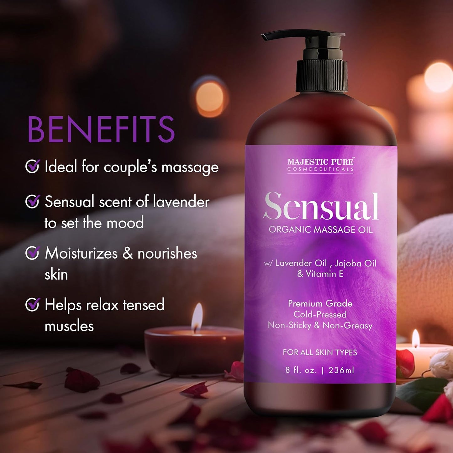 Aceite de Masaje Sensual Orgánico Puro