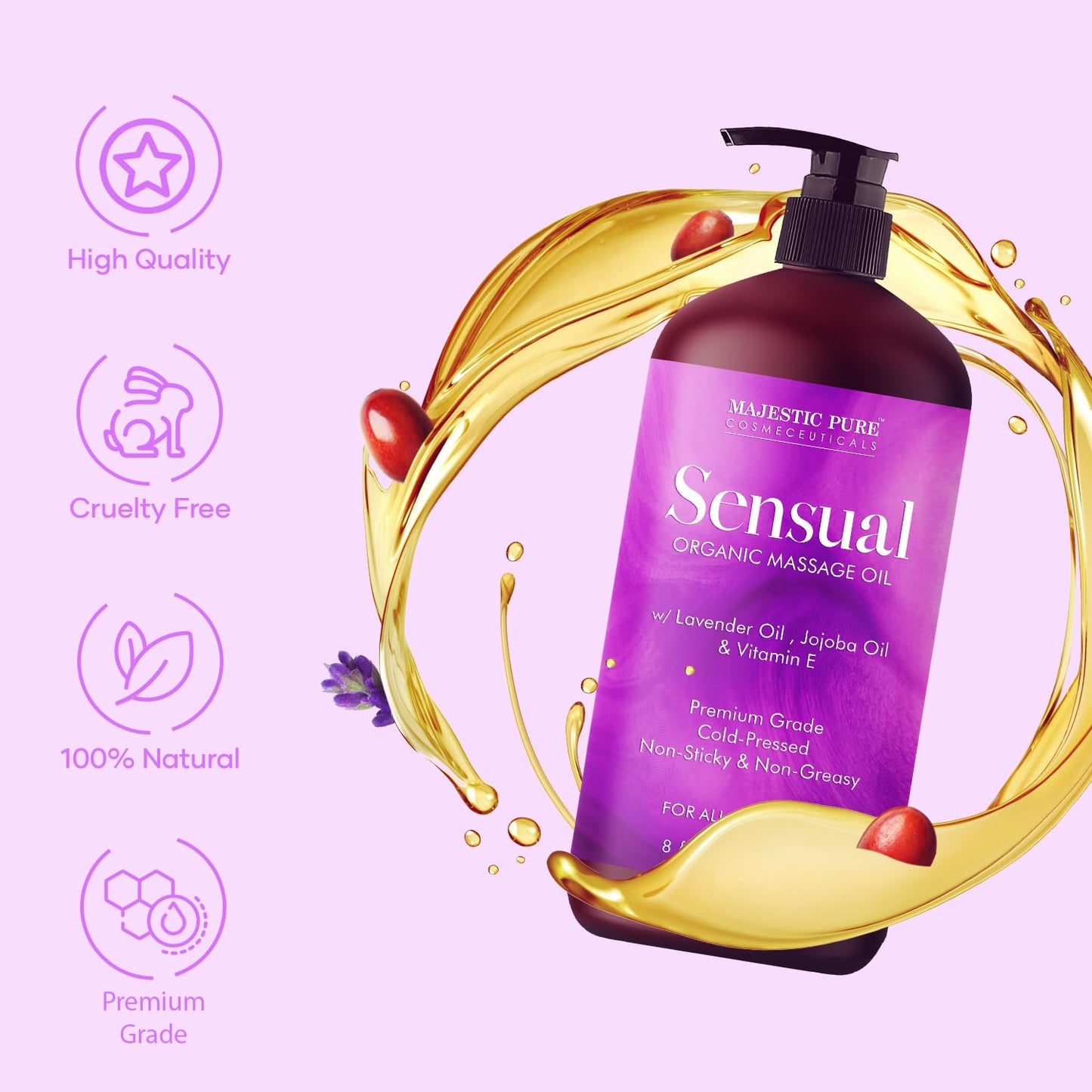 Aceite de Masaje Sensual Orgánico Puro