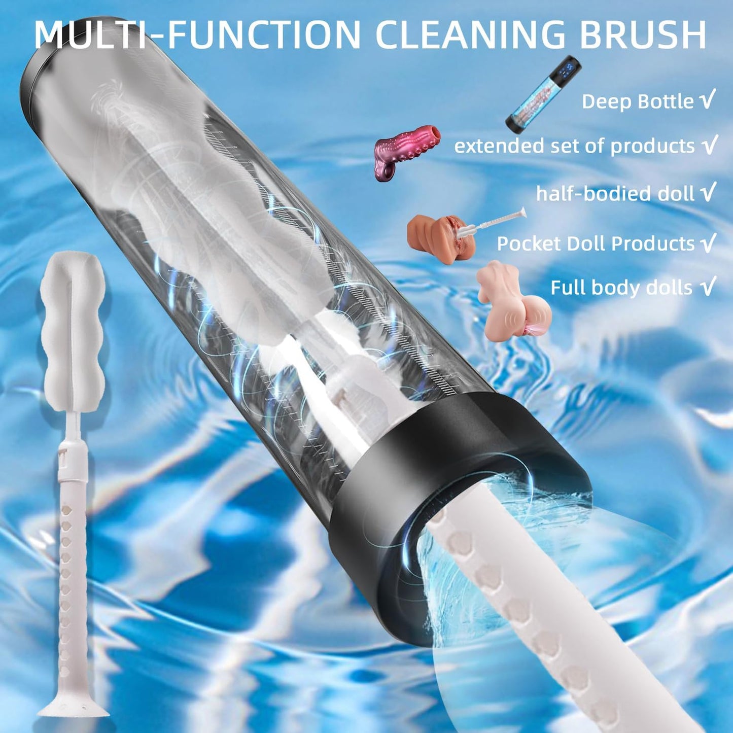 PurePlay Brush – Limpiador de juguetes sexuales masculinos