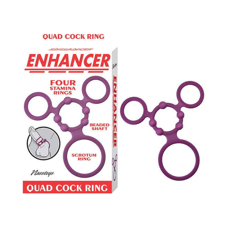 Anillo de castidad para hombres cuadruple realzador
