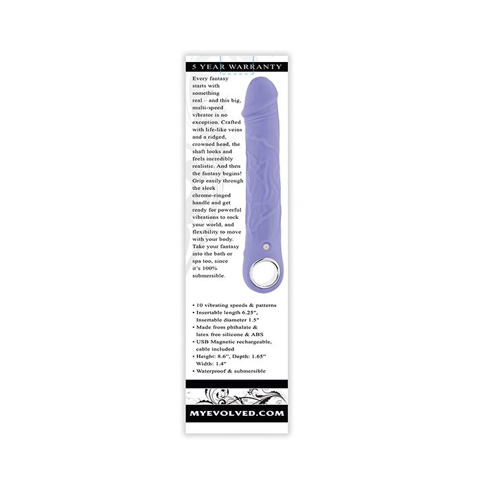Vibrador dildo de fantasía grande morado evolucionado