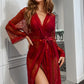 French Dot Mesh Bridal Robe and Bra Set