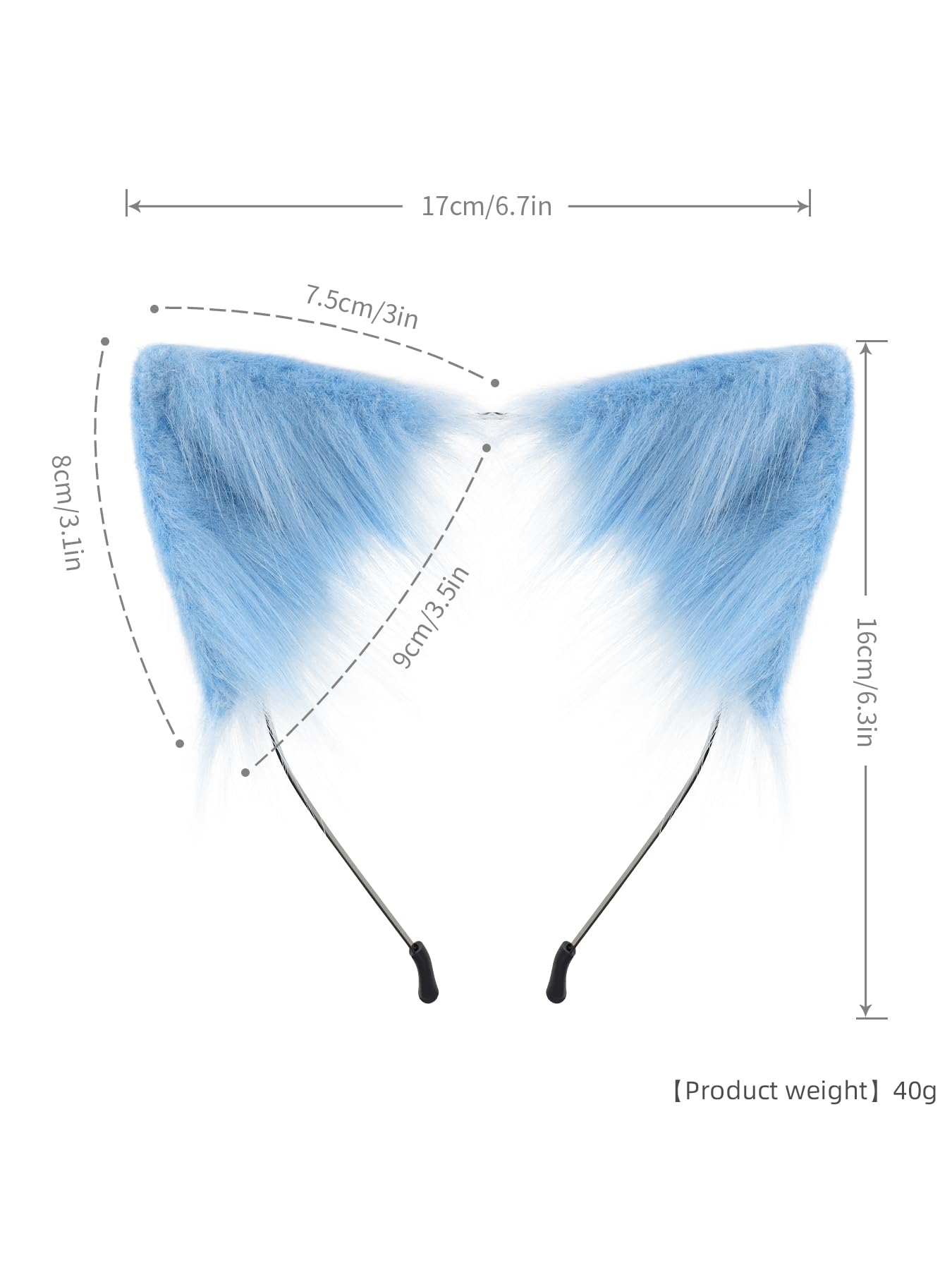 Faux Fur Cosplay Ears Tail Set