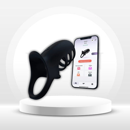 QuadLoop Vibrating Cock Ring Sleeve 10 Modes | Adjustable Fit