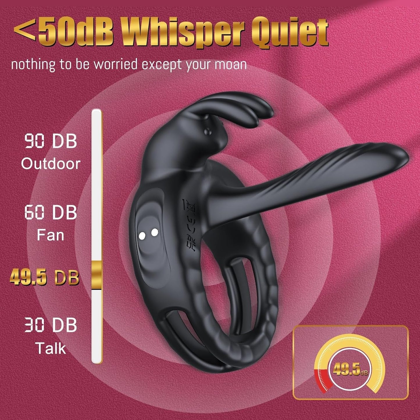 Anillo vibrador para el pene 4 en 1 QuadRush
