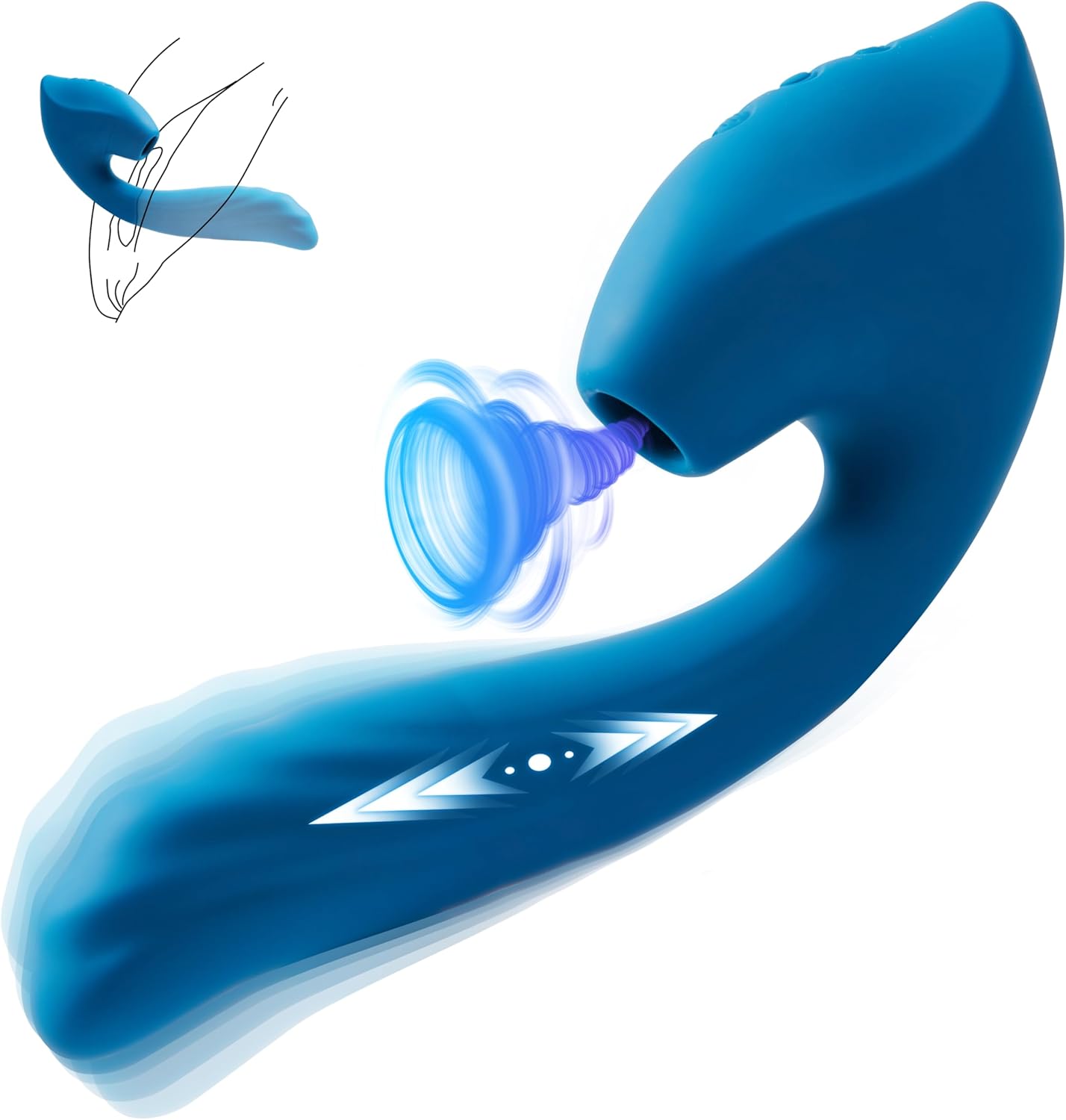 Vibrador de succión y empuje 3 en 1 QueenPulse