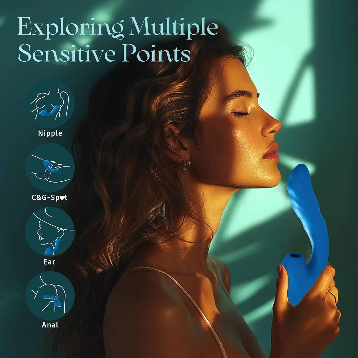 Vibrador de succión y empuje 3 en 1 QueenPulse