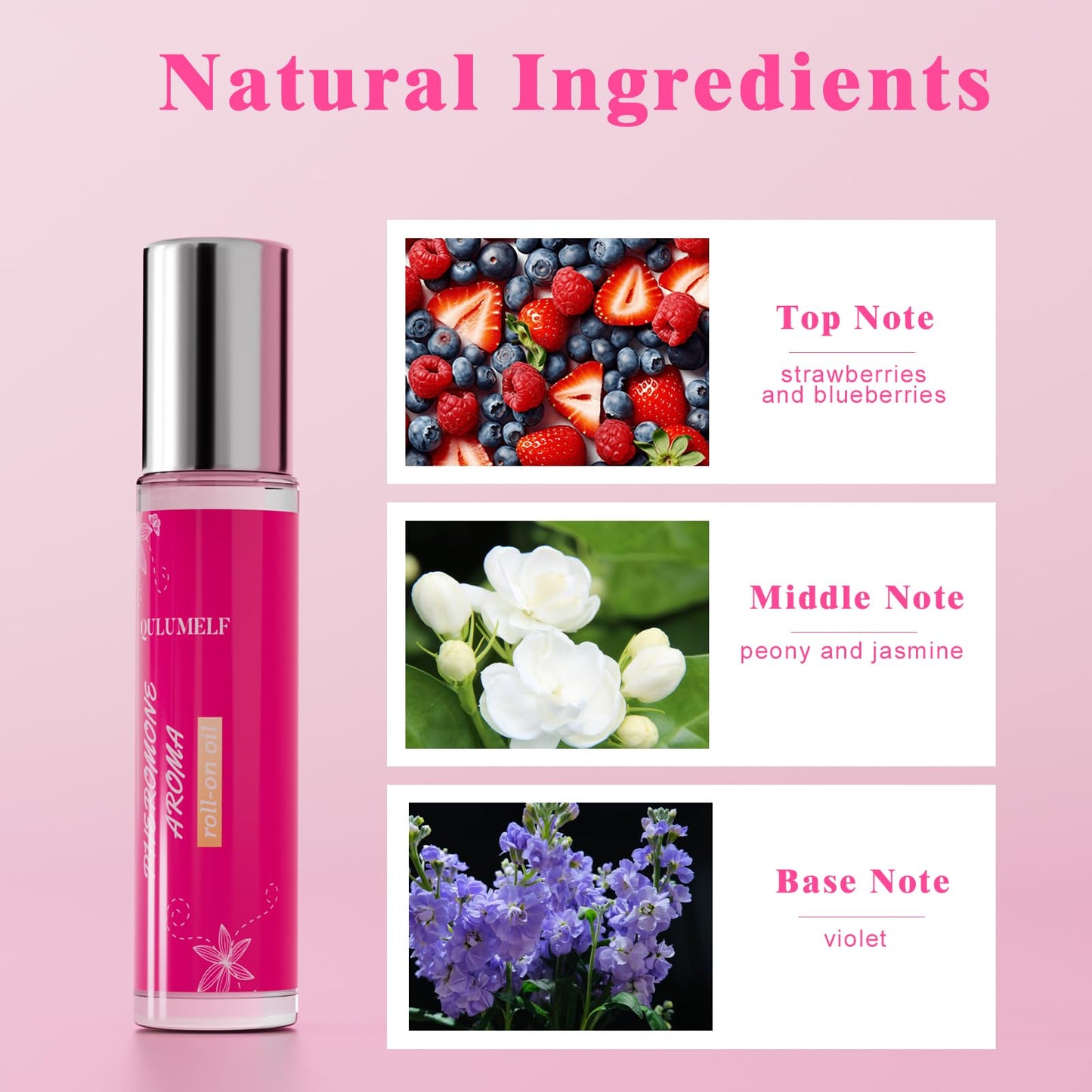 Perfume con feromonas en roll-on para mujer con aroma frutal