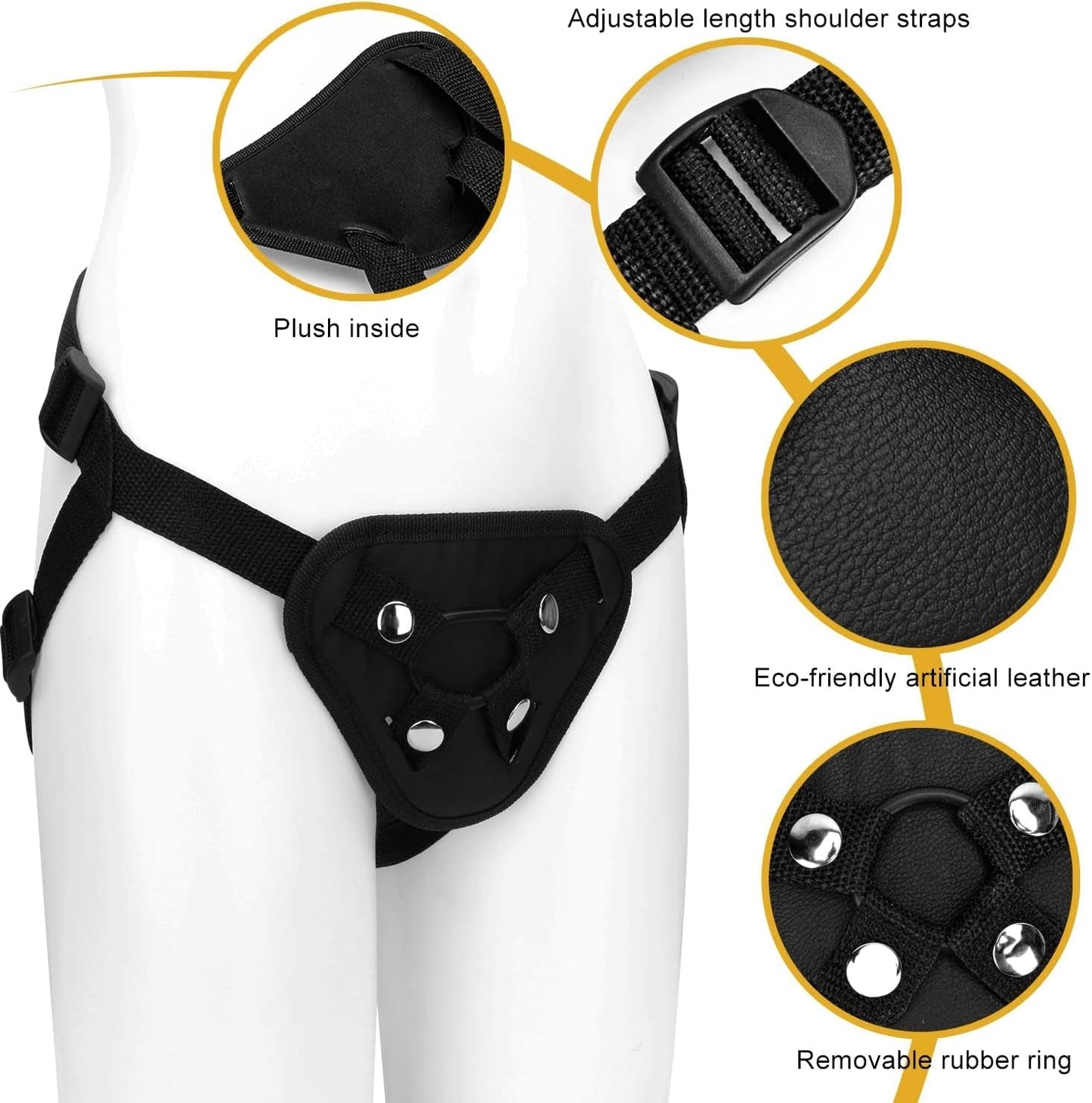 RealMate Realistic Silicone Strap-On Dildo & Harness