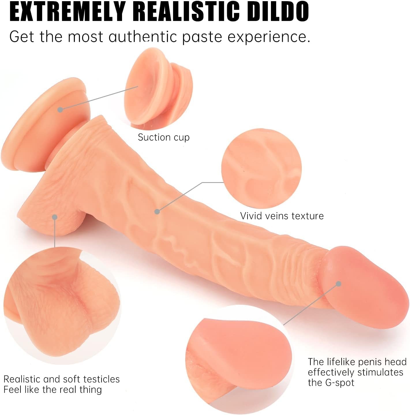 RealMate Realistic Silicone Strap-On Dildo & Harness