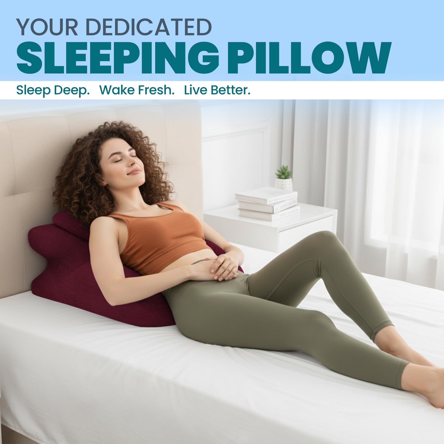 Red Couples Intimate Position Support Wedge Pillow