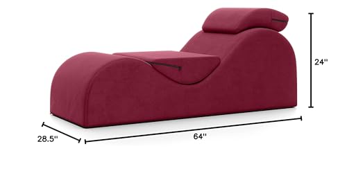 Tumbona de salón íntima de lujo roja