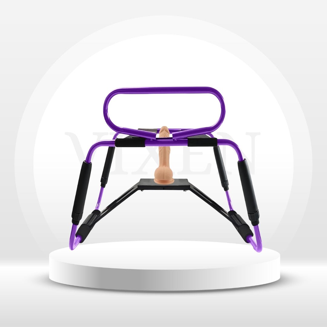 Sillón sexual ajustable RhythmRide con base de rebote y pasamanos