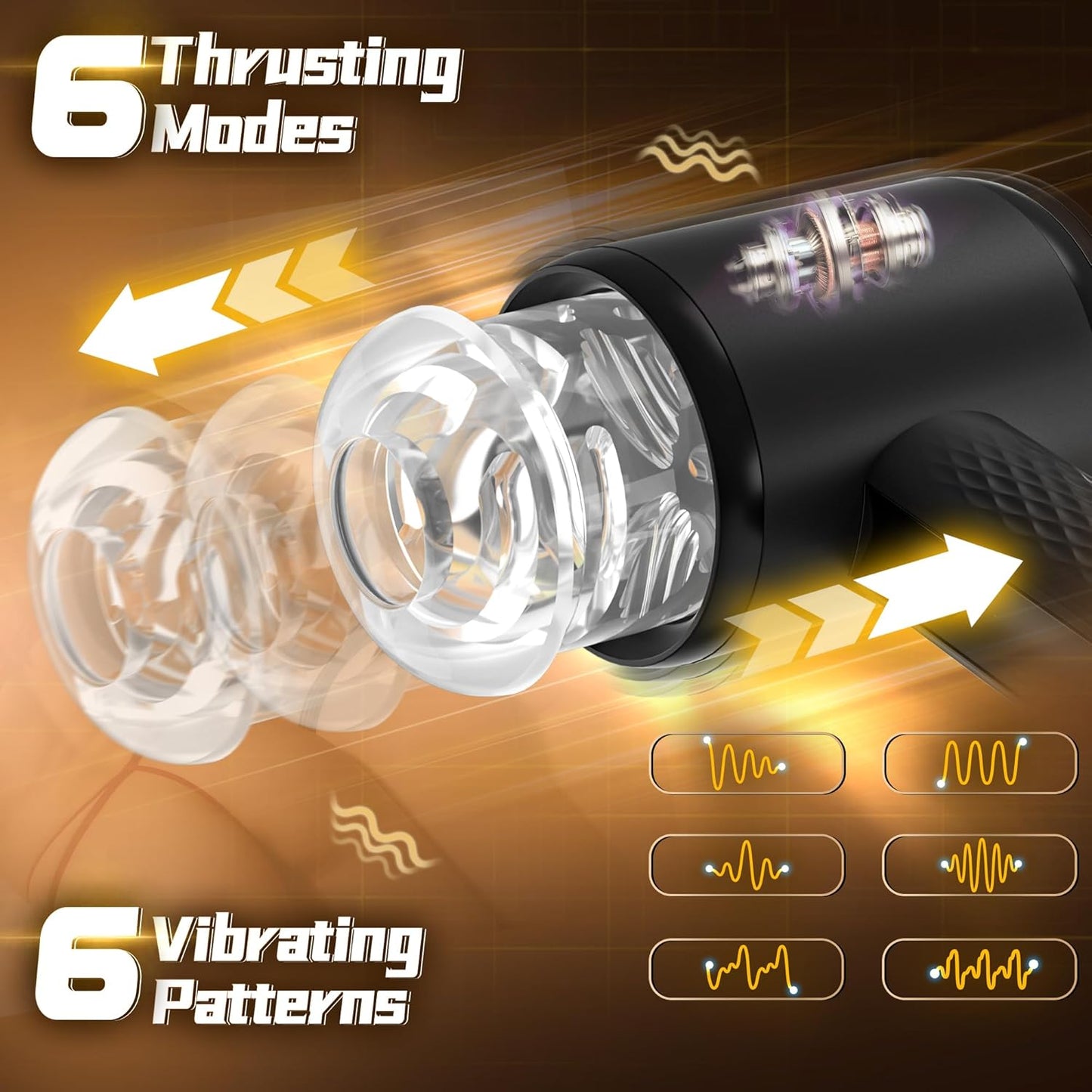 RhythmRide Thrusting Vibrating Male Stroker