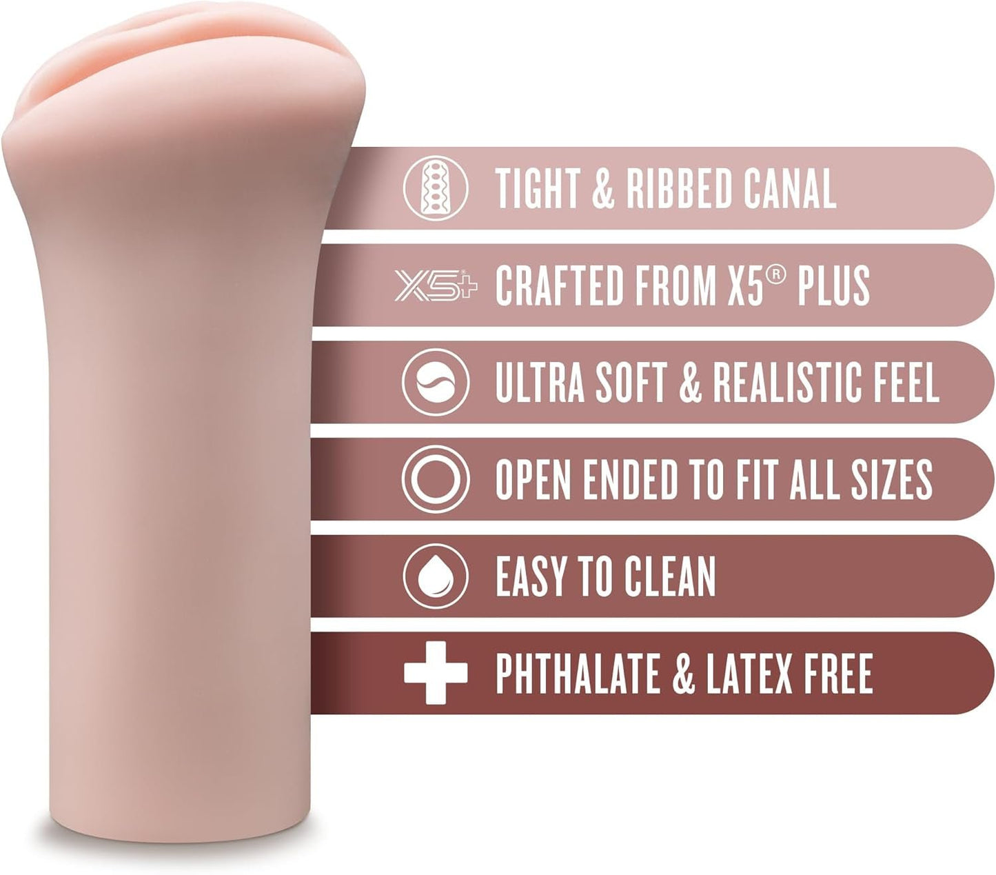 RibbedMuse Masturbador Vaginal Realista Acanalado