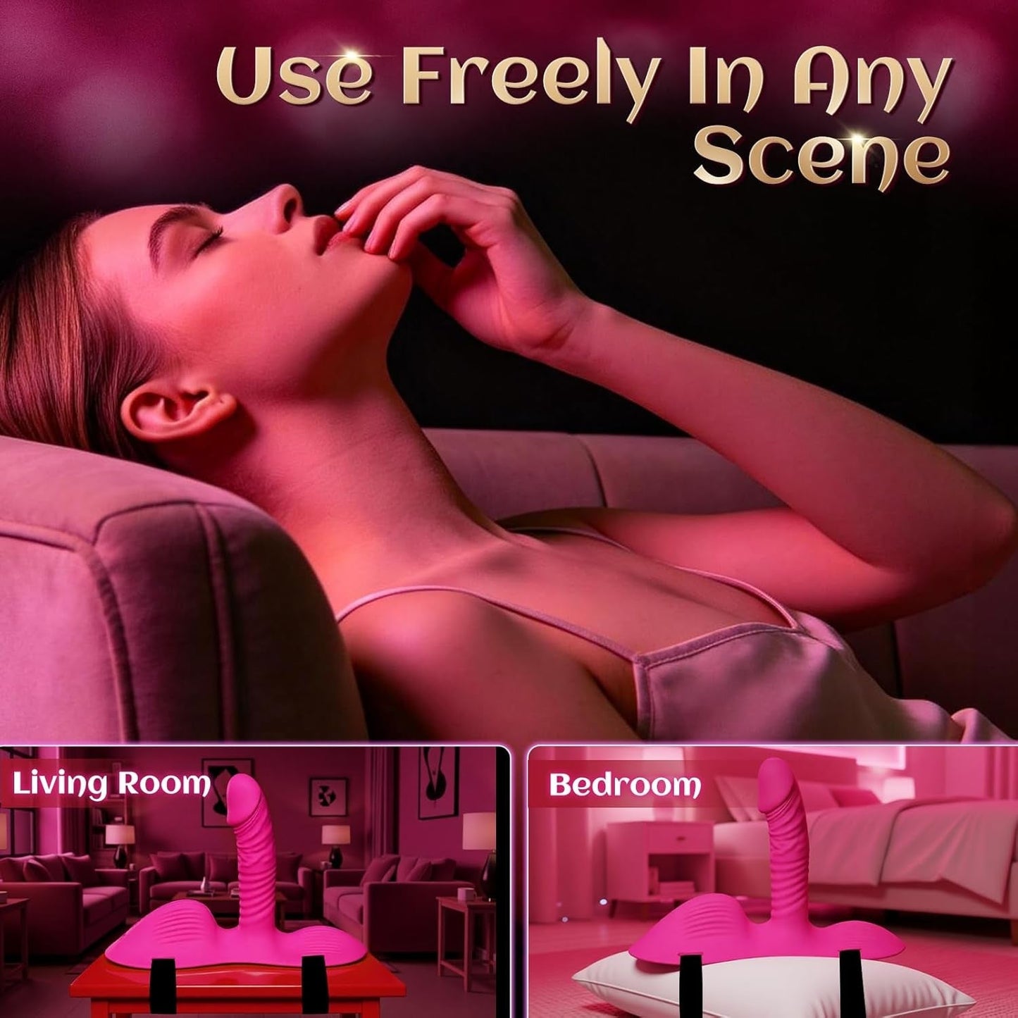 RideEase Wearable Strap-On Riding Thrusting Dildo Vibrator