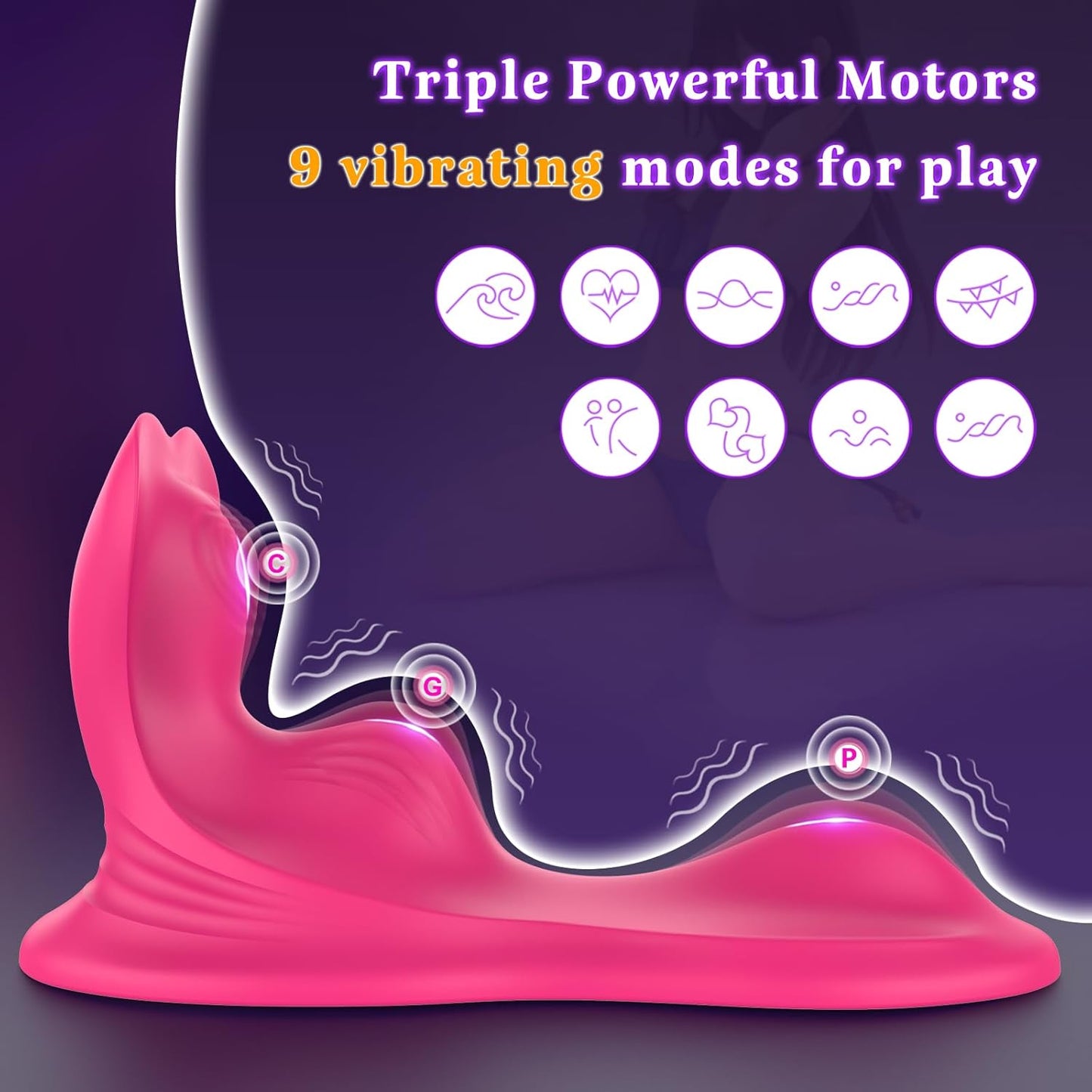 Vibrador montable RideMax de 3 motores