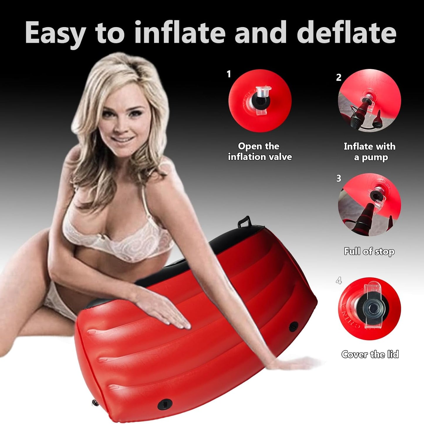Silla Hinchable Erótica RiderX con Soporte para Dildo