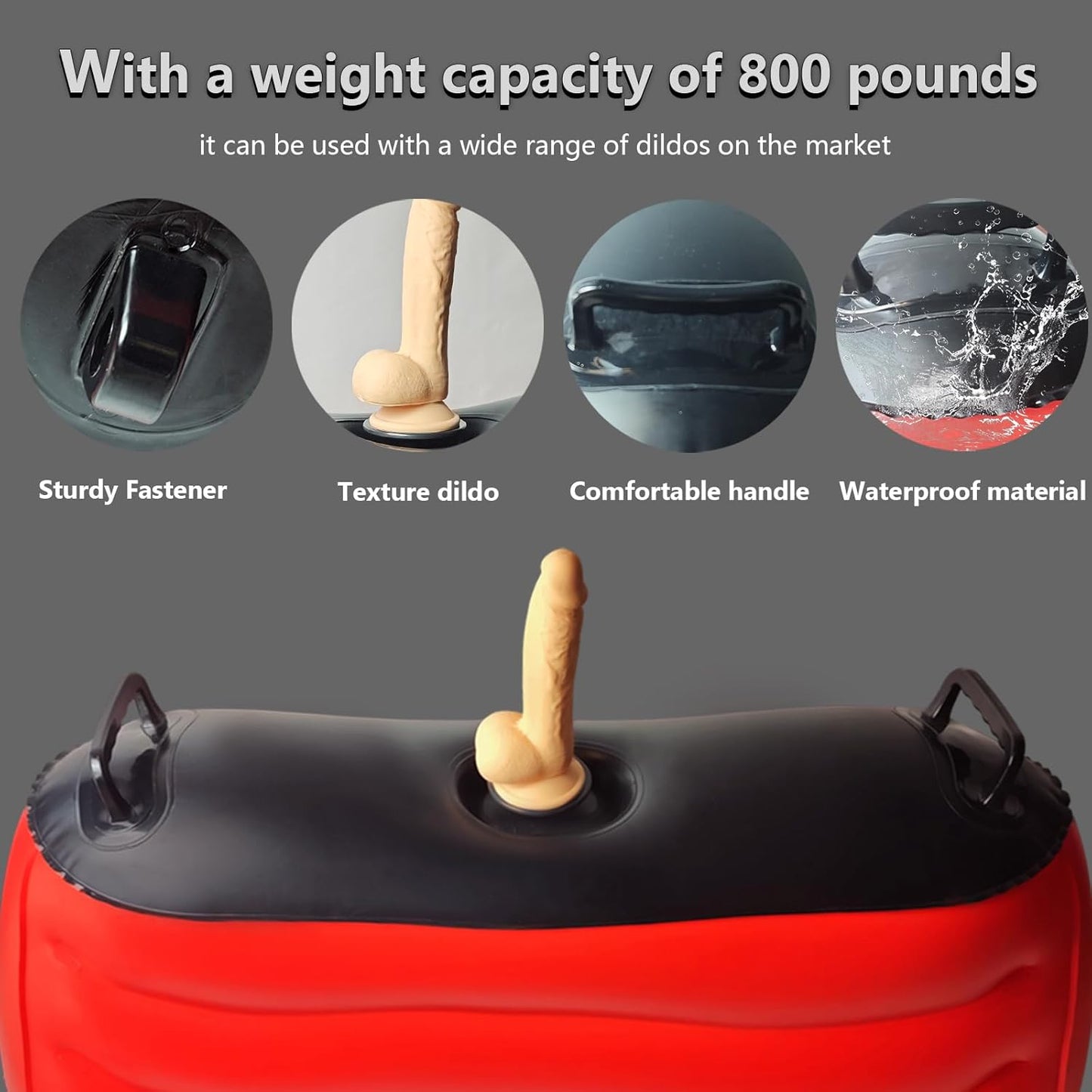 Silla Hinchable Erótica RiderX con Soporte para Dildo
