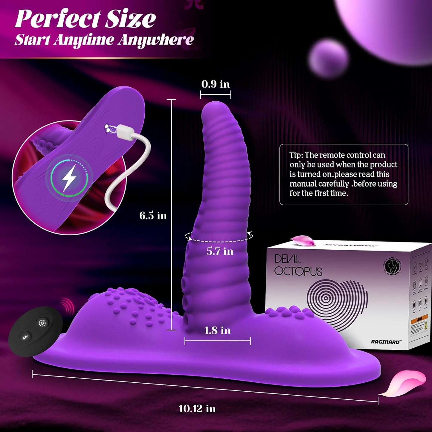 Vibrador de tentáculo para montar RideTide