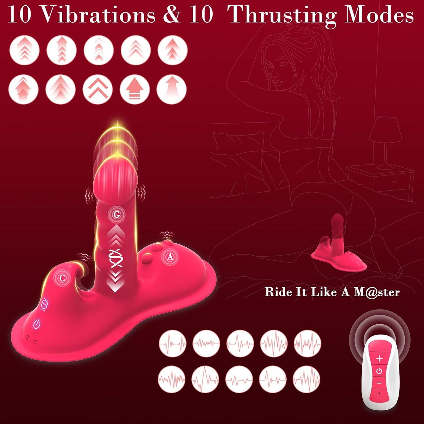 Vibrador Triple Empuje RideWave V2