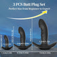 RiseTrio 3-Piece Silicone Anal Training Butt Plug Kit