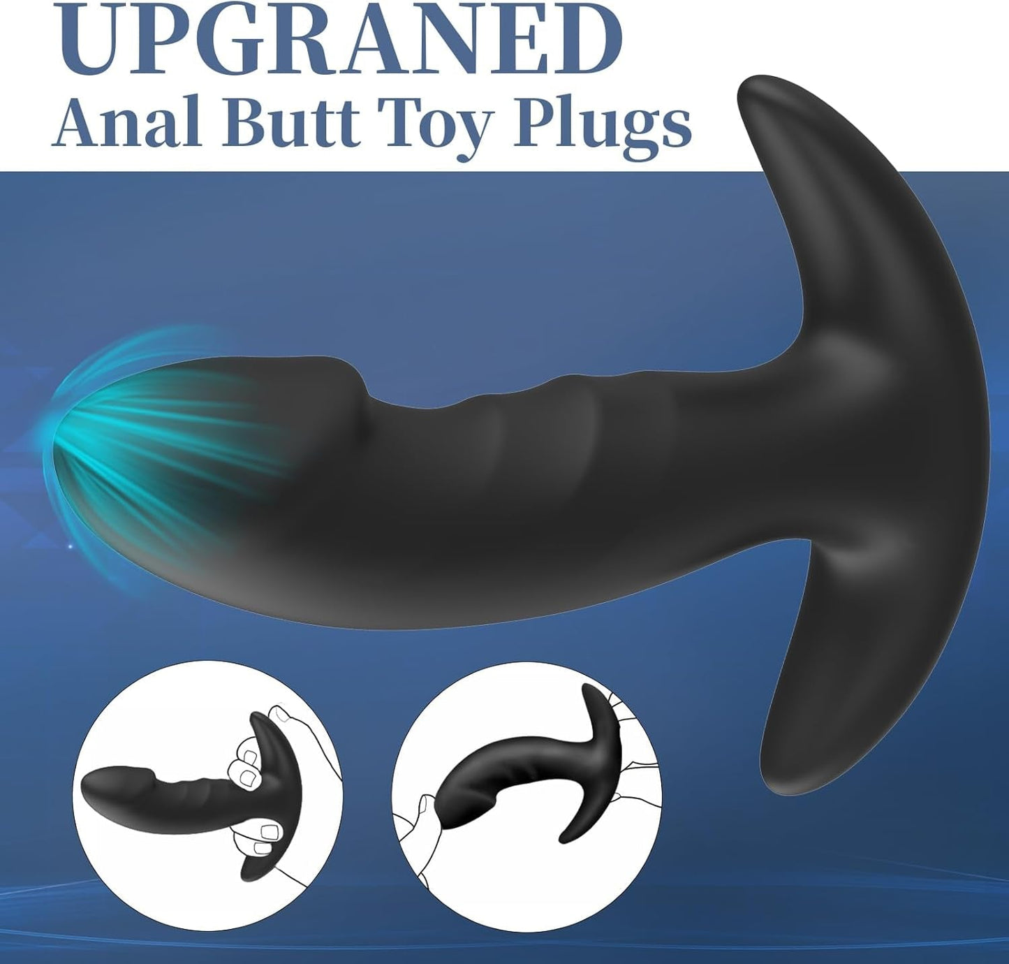 RiseTrio 3-Piece Silicone Anal Training Butt Plug Kit