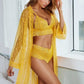 French Dot Mesh Bridal Robe and Bra Set