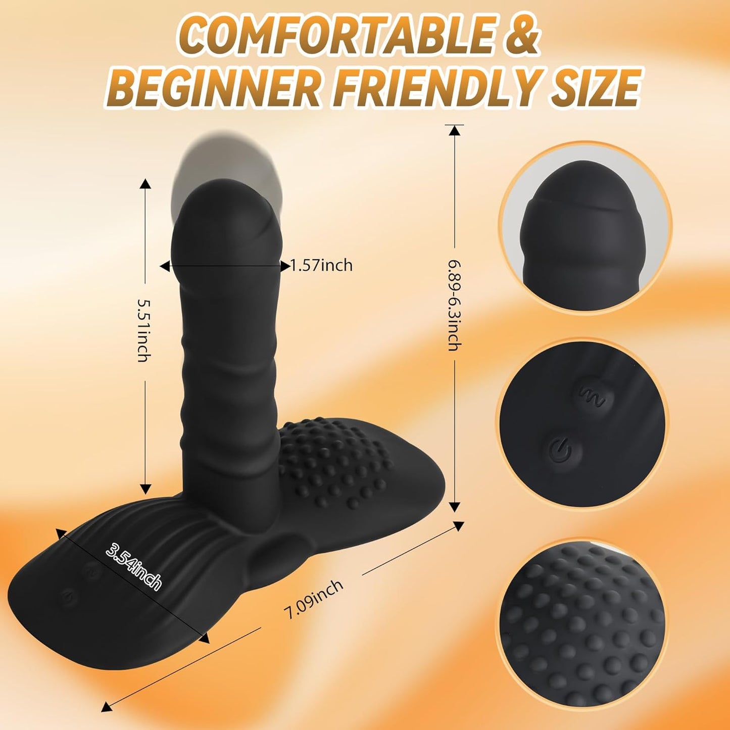 Vibrador para montar RogueMotion de triple acción