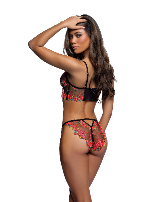 Conjunto de sujetador Midnight Rose