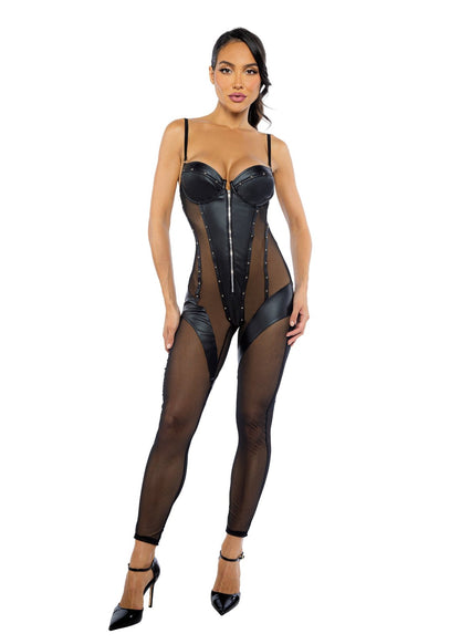 Catsuit de cuero "Black Lust"