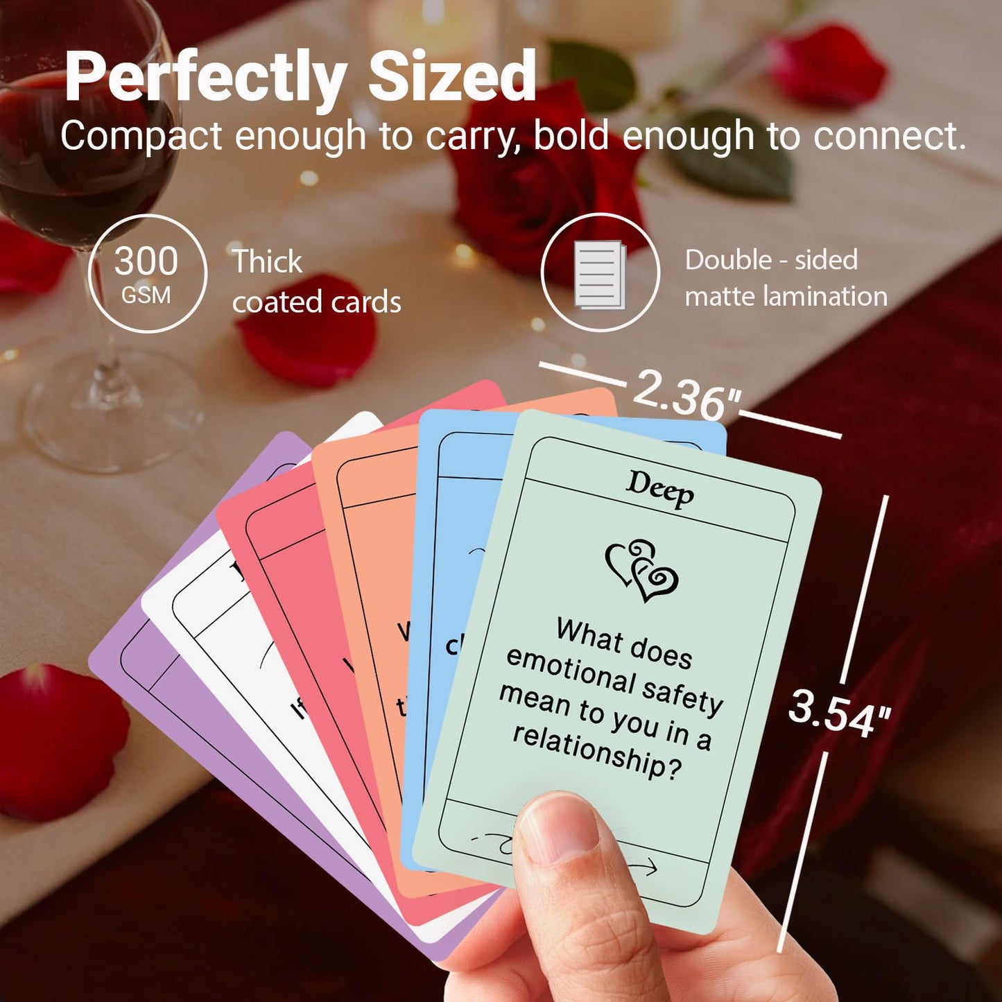 Juego de cartas de conexión para parejas románticas