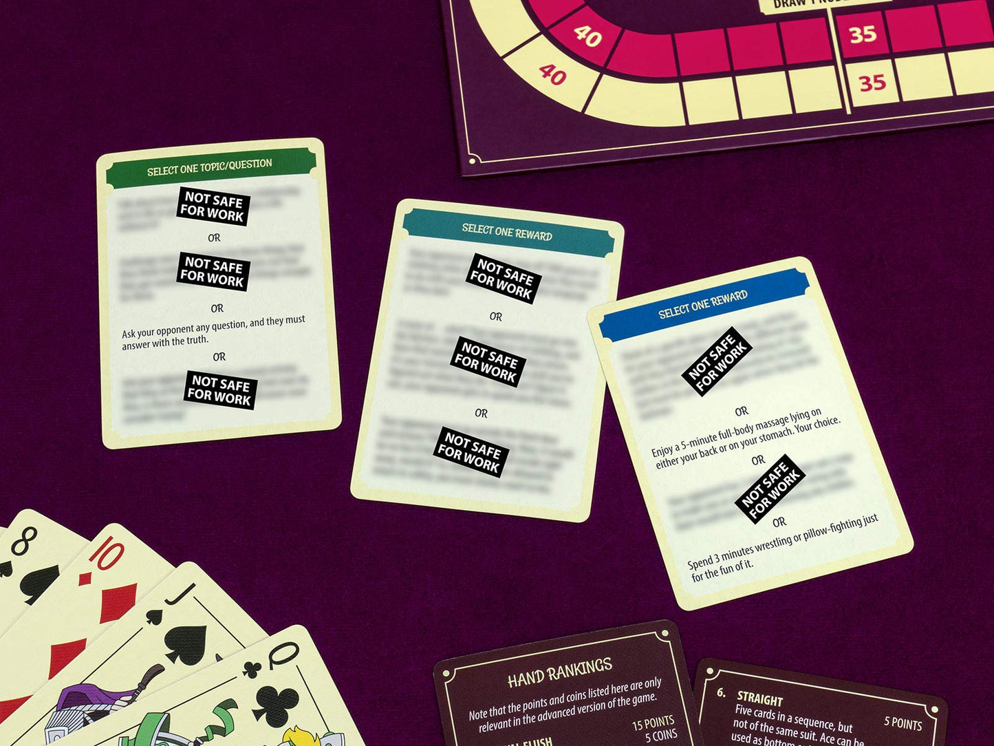 Juego de cartas de retos para parejas románticas