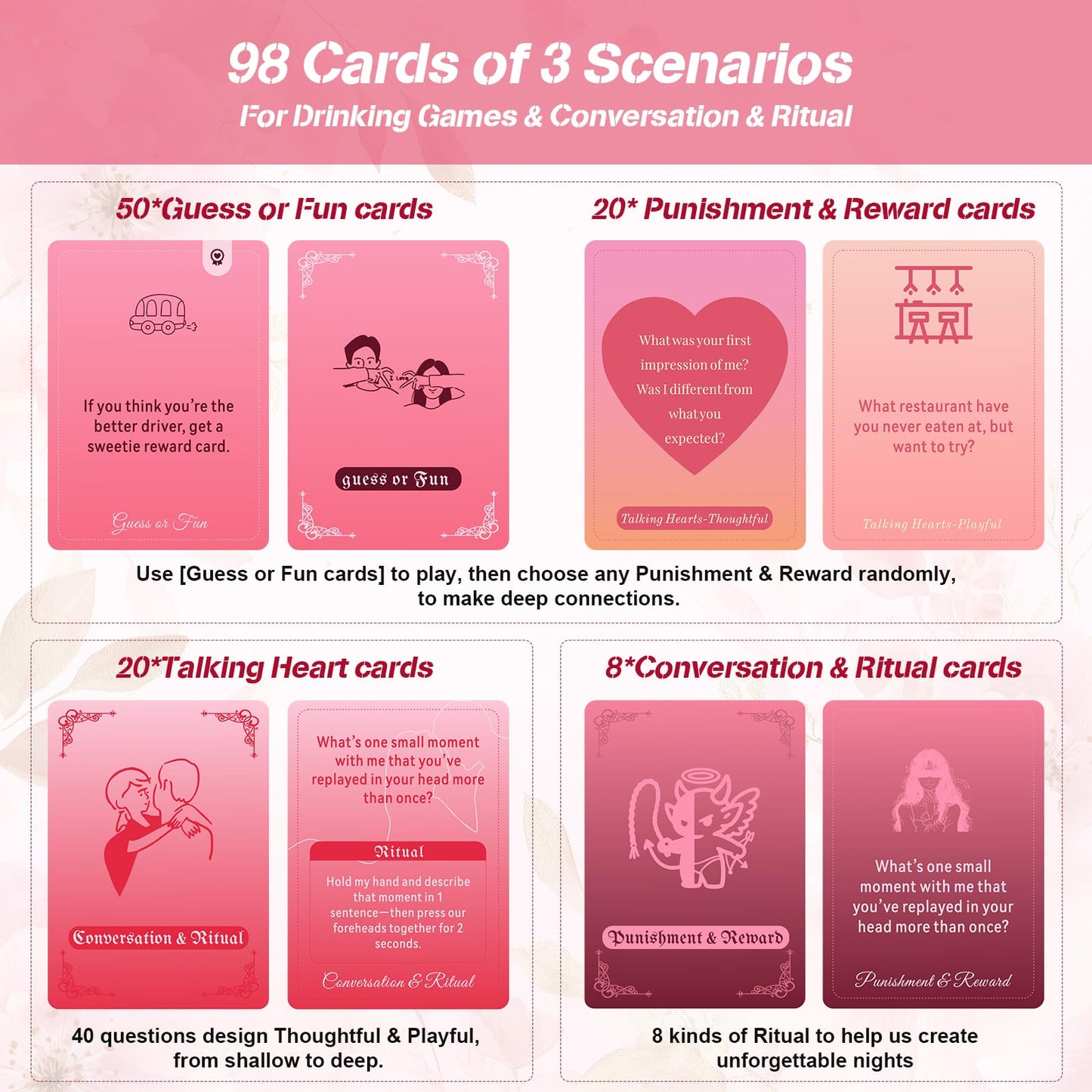 Jeu de cartes romantique « Connais ton/ta partenaire »