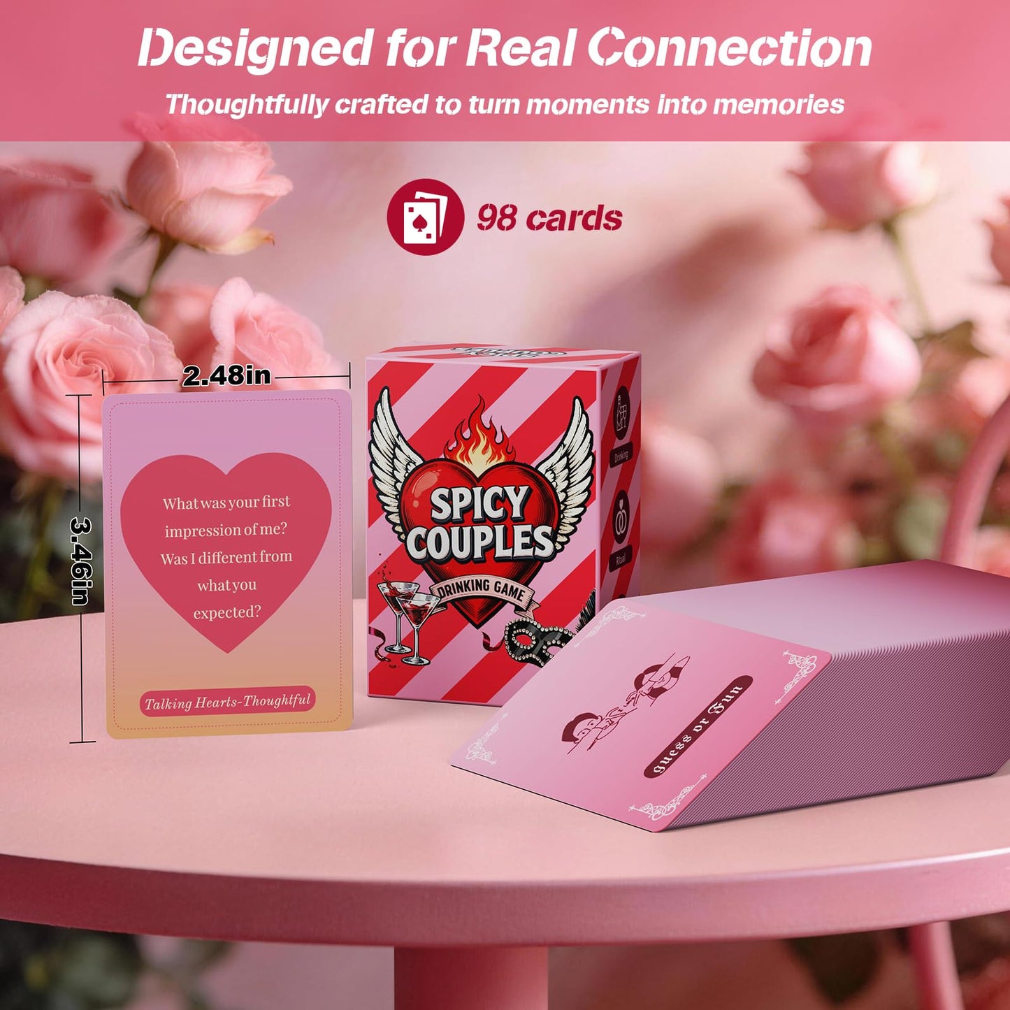 Jeu de cartes romantique « Connais ton/ta partenaire »